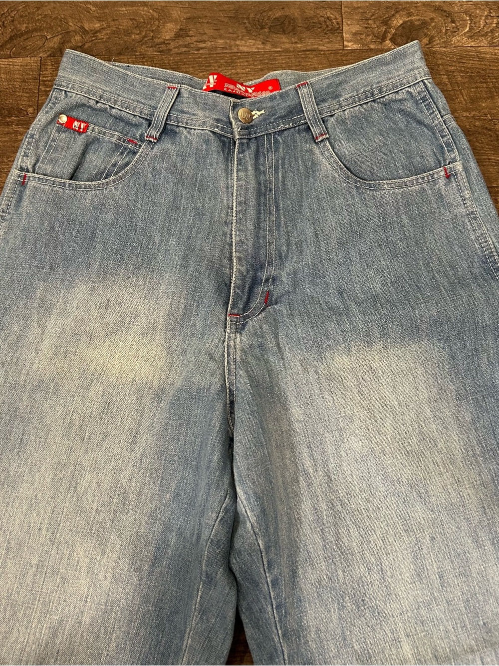 VTG Mid 2000s NY Republic Deadstock Baggy Skater Jeans 32 NWT Y2K Wide Leg - Picture 4 of 6